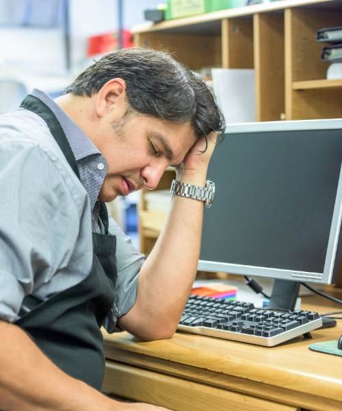 Frustrated business owner
